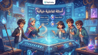 أسئلة تفاعلية من موقع vip3raby في مادة اللغة العربية