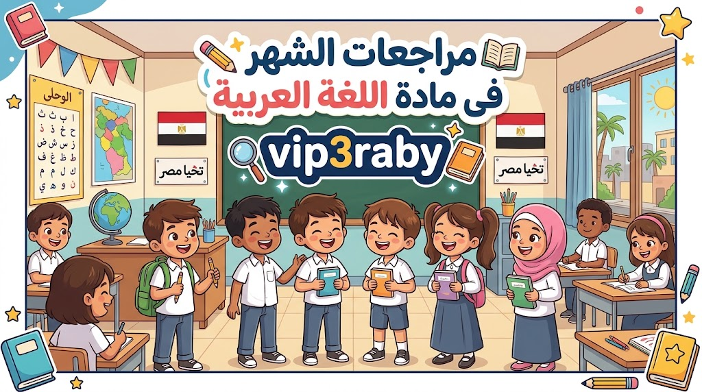 موقع vip3raby مراجعات الشهر فى مادة اللغة العربية